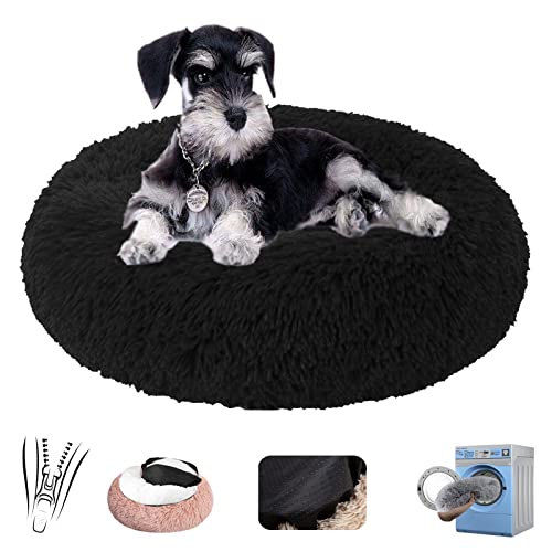 Flauschiges Plüsch-Haustierbett in Donut-Form für verbesserten Schlaf, rund, warmes Welpen-Sofa mit rutschfester Unterseite, abnehmbarer Bezug, schwarz, Ø 308 cm, Größe 5XL Flauschiges Plüsch-Haustierbett in Donut-Form für verbesserten Schlaf, rund, warmes Welpen-Sofa mit rutschfester Unterseite, abnehmbarer Bezug, schwarz, Ø 308 cm, Größe 5XL von Generisch