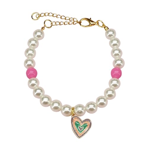 Fliege Haustier-Halsband, Haustier-Perlenkette, Katze, Hund, Perlenhalsband, Haustier-Anhänger Flohhalsband Katze (E, S) von Generisch