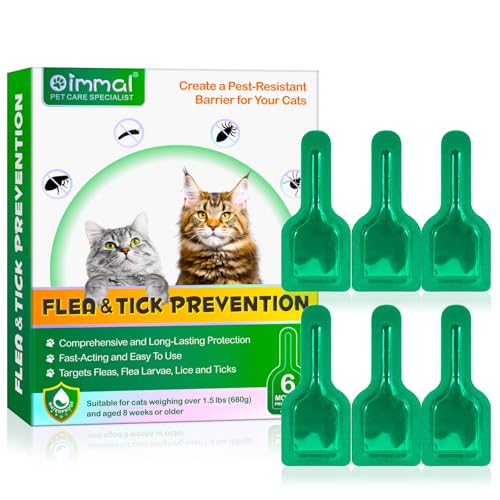 Fllea- und Zeckenschutz für Katzen und Kätzchen, Natürliche Katzenentwurmungstropfen, 6-Pipetten Fllea- und Zeckenschutz,Sichere Kräuterextrakt-Formel für sanfte wirksame Verteidigung, Schnellwirkend Fllea- und Zeckenschutz für Katzen und Kätzchen, Natürliche Katzenentwurmungstropfen, 6-Pipetten Fllea- und Zeckenschutz,Sichere Kräuterextrakt-Formel für sanfte wirksame Verteidigung, Schnellwirkend von Generisch