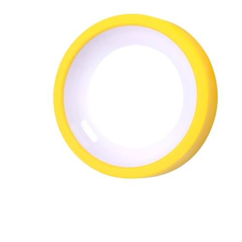 Futternapf für Haustiere, praktisch, rutschfest, für langsames Futter, Süßigkeiten, einfarbiges Katzen- und Hundefutter, Lebensmittelutensilien, Sicherheitszubehör (gelb) von Generisch