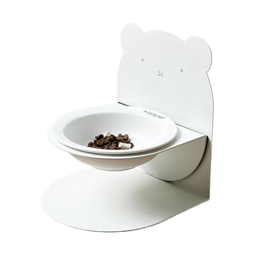 Futternapf für Katzen, langsames Fressen von Katzenfutter, Mahlzeithalter, auslaufsicher, Keramikschale, geneigt, für Tiere, kleine, mittelgroße und große Rassen, Kätzchen, Welpen, gesunde Ernährung von Generisch