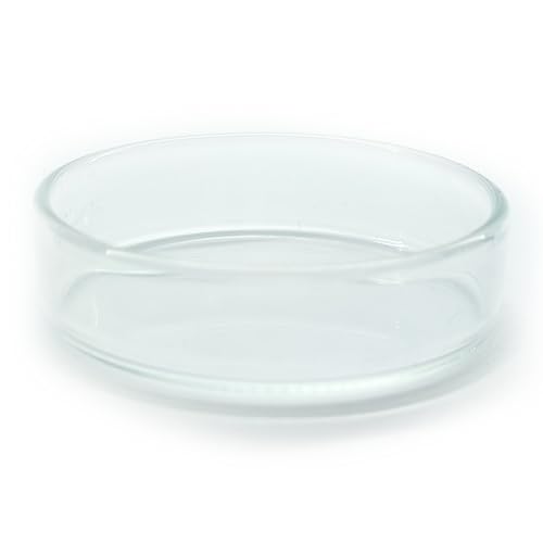 Futterschale aus Glas 53mm für Aquarium & Terrarium > Garnelen, Schnecken, Welse UVM. | Echtglas Futter Schale zum geziehlten füttern | KEIN Acryl/Plastik sondern Laborglas! von Generisch