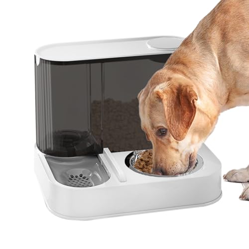 Futterspender für Wasser für Hundefutter, automatischer Futterspender für Katzen, 2 in 1 | Für den Wasserbehälter zur automatischen Aufbewahrung von trockenen Lebensmitteln, Netzteil Futterspender für Wasser für Hundefutter, automatischer Futterspender für Katzen, 2 in 1 | Für den Wasserbehälter zur automatischen Aufbewahrung von trockenen Lebensmitteln, Netzteil von Generisch