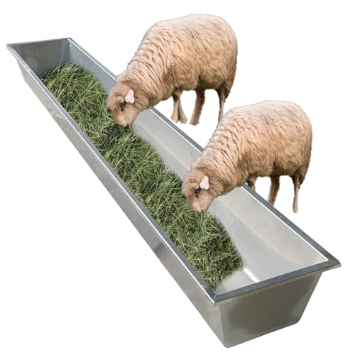 Futterspender und Wassertrog aus Edelstahl – langlebige Futter- und Bewässerungslösung für Pferde, Kälber, Rinder und Schweine von Generisch