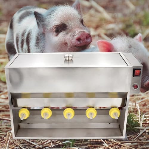 Futterstation für Ferkel und Lamm aus Edelstahl, langlebige Mehrkopf-Futterstation für effiziente Tierpflege Futterstation für Ferkel und Lamm aus Edelstahl, langlebige Mehrkopf-Futterstation für effiziente Tierpflege von Generisch