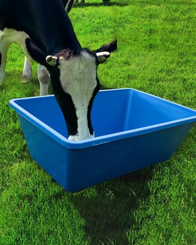 Futtertrog für Rinder, Ziegen, Vieh, für draußen, 83 cm lang, für Huhn, Vogel, Schwein, Pferd, Alpakas, 3 mm dick, leicht zu reinigen von Generisch