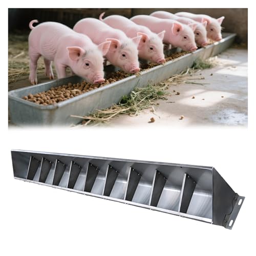 Futtertrog für Schweine, Kälber, Schafe, abgeschrägte Öffnung für einfaches Füttern, für 4-10 Tiere Futtertrog für Schweine, Kälber, Schafe, abgeschrägte Öffnung für einfaches Füttern, für 4-10 Tiere von Generisch