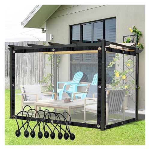 Gartenmöbel für den Außenbereich, staubdicht, wasserdicht, transparent, PE-Trennvorhang mit Ösen, anpassbare Größe (1,2 x 3 m) von Generisch