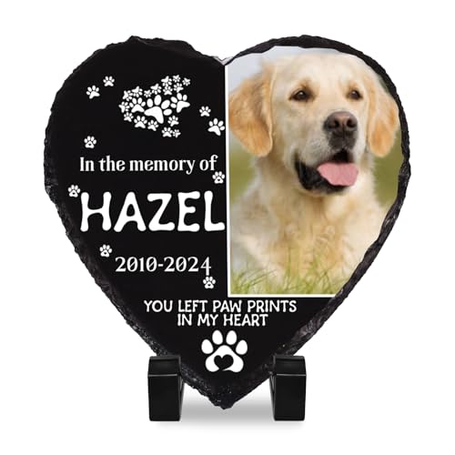 Gedenkstein für Hunde in Erinnerung an Haustiere, personalisierbar, Gedenkgeschenk für den Verlust des Hundes, Trauergeschenk, Grabstein für Hunde von Generisch