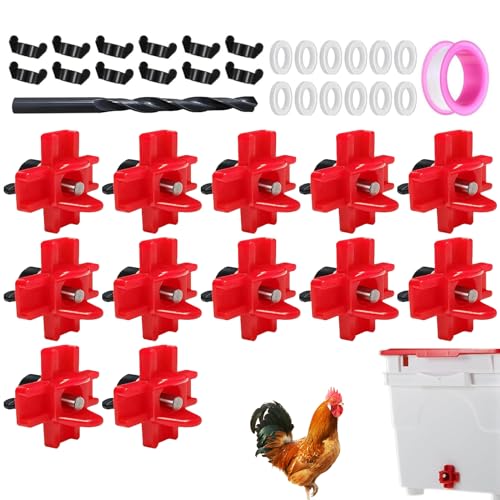 Geflügel, Huhn-Wasserzufuhr | Huhn-Wasser-Automatik – Großer Edelstahl-Futterkopf mit Leck-Bewässerungs-Bit für Küken und von Generisch