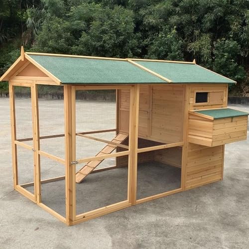 Geflügelstall Outdoor mit wasserdichtem Dach, ausziehbarer Wanne, Rampe, Nistkasten, Doppeltür-Design für Hühner und Enten Geflügelstall Outdoor mit wasserdichtem Dach, ausziehbarer Wanne, Rampe, Nistkasten, Doppeltür-Design für Hühner und Enten von Generisch