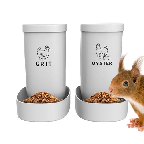 Geflügeltränke - 2-Teiliger Austernschalen Mineralstoffspender Für Hühner - Wasserdichte Futterbox Stallzubehör Für Kaninchen Truthahn Enten Vögel Halter Besitzer Innenbereich Außenbereich - Hof Hinte Geflügeltränke - 2-Teiliger Austernschalen Mineralstoffspender Für Hühner - Wasserdichte Futterbox Stallzubehör Für Kaninchen Truthahn Enten Vögel Halter Besitzer Innenbereich Außenbereich - Hof Hinte von Generisch