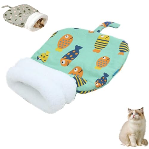 Gemütliches Haustiernest für Katzen und Hunde, Katzenschlafsack für Indoor-Katzen, 360°-Wickelung, weiches Plüschnest, Bettsack, Katzen-Winterschlafsack, tragbar, niedliches Kätzchen-Schlafnest (C Gemütliches Haustiernest für Katzen und Hunde, Katzenschlafsack für Indoor-Katzen, 360°-Wickelung, weiches Plüschnest, Bettsack, Katzen-Winterschlafsack, tragbar, niedliches Kätzchen-Schlafnest (C von Generisch