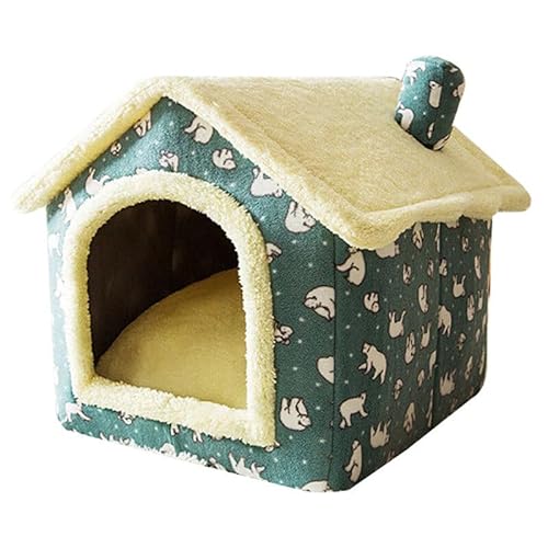 Gemütliches warmes Haustierhöhlenhaus – Plüsch-Nestbett für Katzen und Hunde, niedliches und weiches schlafendes Nisthaus von Generisch