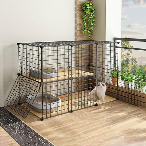 Generic Abnehmbare Katzenkäfige für den Innen- und Außenbereich – Vielseitiger Katzenlaufstall & Welpenbox – halbgeschlossener Kleintierkäfig Generic Abnehmbare Katzenkäfige für den Innen- und Außenbereich – Vielseitiger Katzenlaufstall & Welpenbox – halbgeschlossener Kleintierkäfig von Generisch
