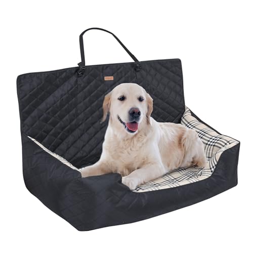 Generic Auto-Hundesitz – tragbarer Hundehütten-Haustier-Autositz, multifunktional, sicherer Hundeautositz, Haustierzubehör für Fahrzeuge, SUVs, große Hunde, die meisten Automodelle von Generisch