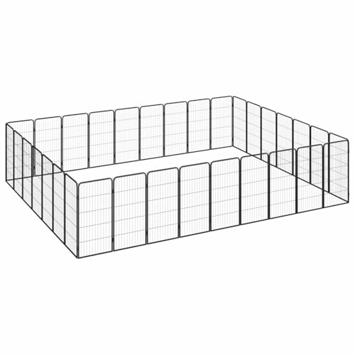 Generic Brokky Laufgitter für Hunde, 32 Paneele, pulverbeschichteter Stahl, geeignet für Hunde, Welpen, Katzen und Kaninchen, faltbar, ideal für den Innen- und Außenbereich, 50 x 100 cm, Schwarz Generic Brokky Laufgitter für Hunde, 32 Paneele, pulverbeschichteter Stahl, geeignet für Hunde, Welpen, Katzen und Kaninchen, faltbar, ideal für den Innen- und Außenbereich, 50 x 100 cm, Schwarz von Generisch