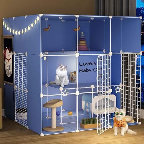 Generic Extra großer Katzenlaufstall – Abnehmbare Haustierbox für den Innenbereich mit Klappe – geräumiges Katzenhaus für Kleintiere – mehrere Lila Generic Extra großer Katzenlaufstall – Abnehmbare Haustierbox für den Innenbereich mit Klappe – geräumiges Katzenhaus für Kleintiere – mehrere Lila von Generisch
