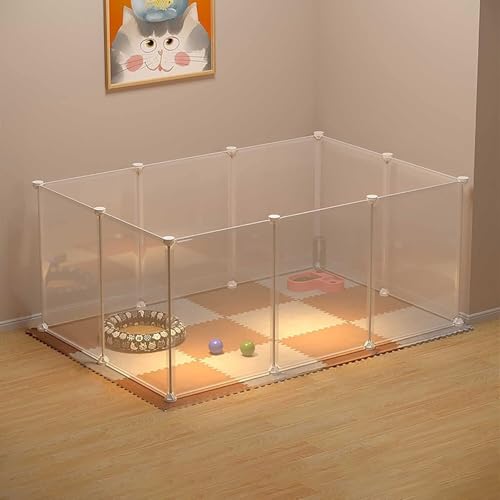 Generic Großer Katzenkäfig Laufstall – Indoor-Katzenhaus und Gehege für Katzen, Frettchen und kleine Hunde – abnehmbares Metalldesign, leicht zu reinigen, ideal für 1–3 Katzen (111 x 75 x 47 cm (A)) von Generisch