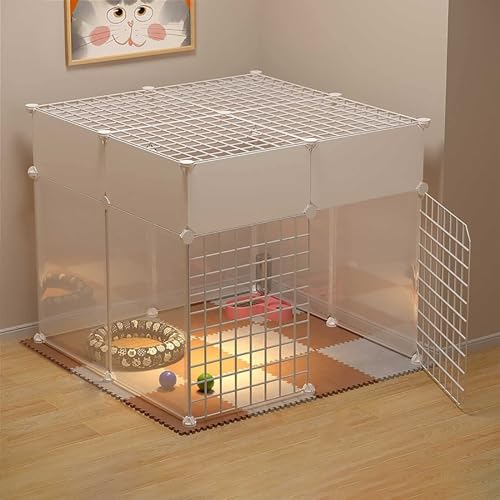 Generic Großer Katzenlaufstall & Hundekäfig - Abnehmbarer Indoor-Katzenkäfig für kleine Hunde & Frettchen - Leicht zu reinigendes Katzengehege für 1-3 Katzen Generic Großer Katzenlaufstall & Hundekäfig - Abnehmbarer Indoor-Katzenkäfig für kleine Hunde & Frettchen - Leicht zu reinigendes Katzengehege für 1-3 Katzen von Generisch