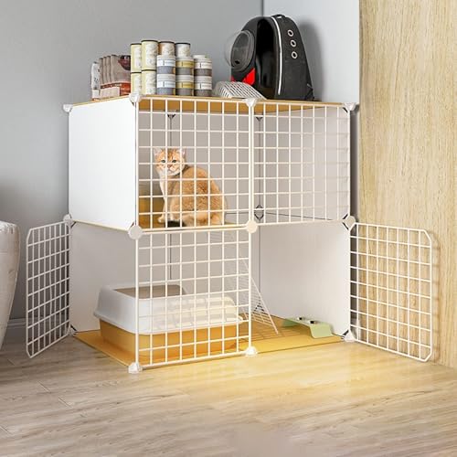 Generic Großer zusammenklappbarer Haustierkäfig für Kleintiere, Metall, Kleintierkäfig, Freiraum für Balkon im Innenbereich (79 x 39 x 73 cm) von Generisch