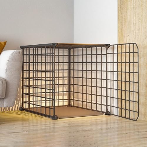 Generic Großer zusammenklappbarer Haustierkäfig für Kleintiere, Metall, Kleintierkäfig, Freiraum für den Innenbalkon (39 x 39 x 37 cm) von Generisch