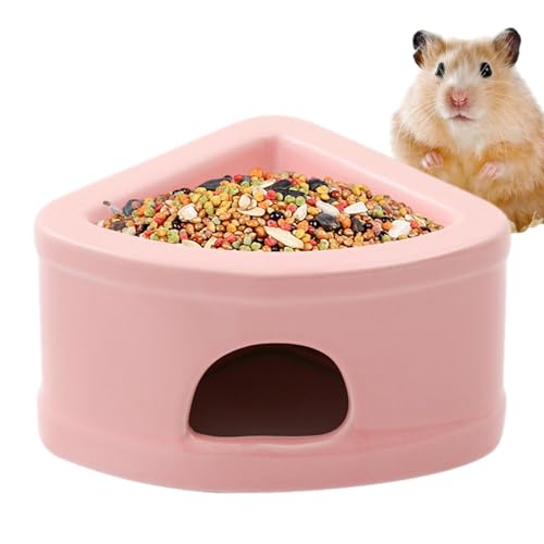 Generic Hamsterversteck Haus, halbgeschlossene Hamsterhöhle Lebensräume | Futterspender für Haustiere, multifunktionales Käfigzubehör für Kleintiere, Zwerghamster, Mäuse, Lemminge von Generisch