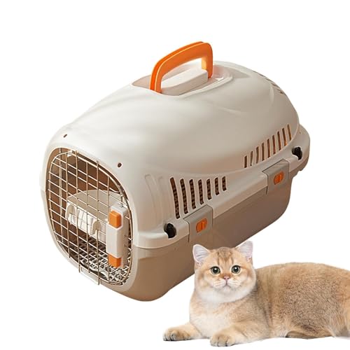 Generic Haustier-Transportbox Tragbarer Katzenkäfig Auto Transport Tragekäfig Waschbare Reisetrage für Haustiere Tragbare Stress-Transportbox für Katzen Robuste Abnehmbare Katzentasche(A) von Generisch
