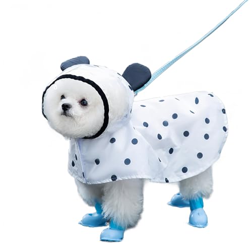 Generic Hunde-Regenmantel – Wasserdichter und schnell trocknender Welpen-Regenmantel mit Kapuze und Loch für die Leine, niedlicher Regenponcho mit Kapuze für kleine Hunde Generic Hunde-Regenmantel – Wasserdichter und schnell trocknender Welpen-Regenmantel mit Kapuze und Loch für die Leine, niedlicher Regenponcho mit Kapuze für kleine Hunde von Generisch