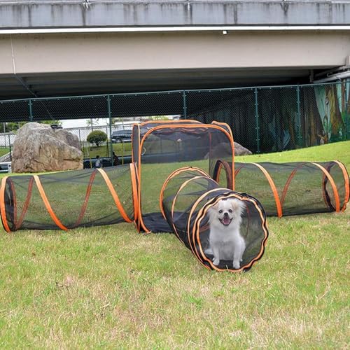 Generic Katzen-Gehege für den Außenbereich, tragbares Katzenhaus, Pop-Up-Haustierzelt für Katzen, Kaninchen und Kleintiere, Spielnetz-Zelt für den Innen- und Außenbereich (drei in einem) von Generisch