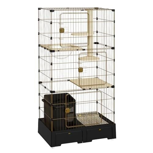 Generic Katzengehege Outdoor - 3-stöckiges DIY Katzenlaufstall Metall Zwinger für den Innen- & Außenbereich Generic Katzengehege Outdoor - 3-stöckiges DIY Katzenlaufstall Metall Zwinger für den Innen- & Außenbereich von Generisch