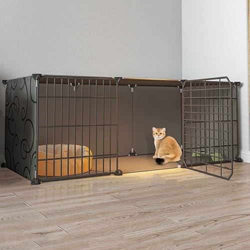 Generic Katzenkäfig, groß, für drinnen und draußen, Metall, Kleintierkäfig, mehrschichtig, super großer Platz, einfach zu montierender Katzenstreu, 14 Größen, Weiß/Schwarz, C-39 x 39 x 47 cm (D,111 x Generic Katzenkäfig, groß, für drinnen und draußen, Metall, Kleintierkäfig, mehrschichtig, super großer Platz, einfach zu montierender Katzenstreu, 14 Größen, Weiß/Schwarz, C-39 x 39 x 47 cm (D,111 x von Generisch