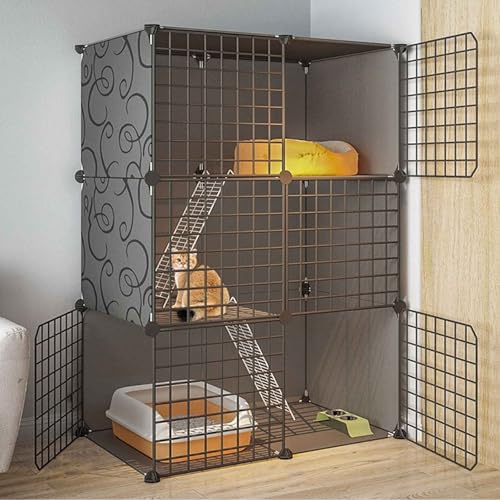 Generic Katzenkäfig, groß, für drinnen und draußen, Metall, Kleintierkäfig, mehrschichtig, super großer Platz, einfach zu montierender Katzenstreu, 14 Größen, Weiß/Schwarz, C-39 x 39 x 47 cm (A,79 x Generic Katzenkäfig, groß, für drinnen und draußen, Metall, Kleintierkäfig, mehrschichtig, super großer Platz, einfach zu montierender Katzenstreu, 14 Größen, Weiß/Schwarz, C-39 x 39 x 47 cm (A,79 x von Generisch