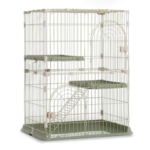 Generic Katzenkäfig mit 3/4-stöckigem Draht, Laufgitter-Gehege mit Katzenhängematte, Katzenkiste mit 3 Plattformen, 3 Vordertüren und 2 Rampenleitern, abnehmbare Metallhütten (Farbe: C, Größe: 99,1 x Generic Katzenkäfig mit 3/4-stöckigem Draht, Laufgitter-Gehege mit Katzenhängematte, Katzenkiste mit 3 Plattformen, 3 Vordertüren und 2 Rampenleitern, abnehmbare Metallhütten (Farbe: C, Größe: 99,1 x von Generisch