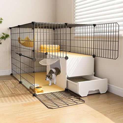 Generic Katzenkäfige für den Innenbereich, groß, mit Katzentoilette, Laufstall, Kleintierkäfig, transparent und leicht zu beobachten, Haustierdynamik für Welpen, Kätzchen, Kaninchen, Schildkröte Generic Katzenkäfige für den Innenbereich, groß, mit Katzentoilette, Laufstall, Kleintierkäfig, transparent und leicht zu beobachten, Haustierdynamik für Welpen, Kätzchen, Kaninchen, Schildkröte von Generisch