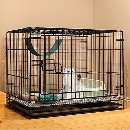 Generic Katzenlaufstall Outdoor, Haustier Laufstall für Kleintiere, Kaninchenlaufstall, Katzenkäfige Indoor Groß mit Katzentoilette, Verschlüsseltes Metallmaterial, Bequem und Einfach zu Cl von Generisch