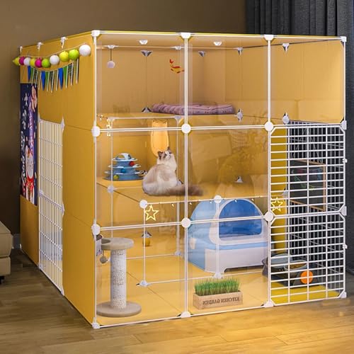 Generic Laufstall für Katzen, großer Katzenkäfig, Chinchilla-Käfig, abnehmbarer Metalldraht, Kleintierkäfig mit geschlossener Katzentoilette für Haustiere, Welpen, Frettchen, Kaninchen, Igel Generic Laufstall für Katzen, großer Katzenkäfig, Chinchilla-Käfig, abnehmbarer Metalldraht, Kleintierkäfig mit geschlossener Katzentoilette für Haustiere, Welpen, Frettchen, Kaninchen, Igel von Generisch