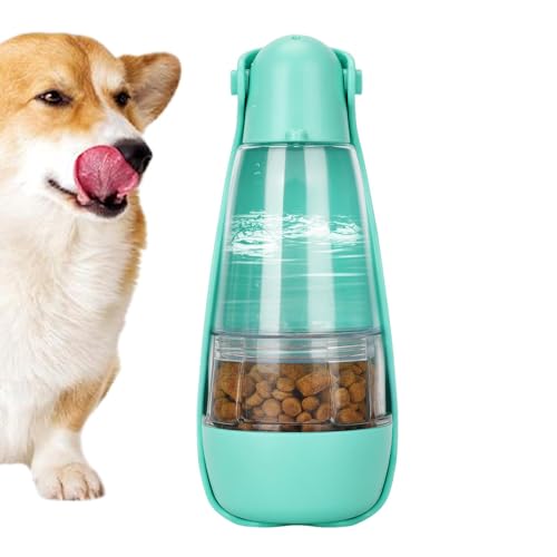 Generic Reise-Hundefutterbehälter - Wasserspender für Haustiere | Auslaufsicherer Welpen-Trinknapf, 5 in 1 Outdoor-Haustierzubehör mit Futterbehälter & Kotbeutelhalter für den Außenbereich von Generisch