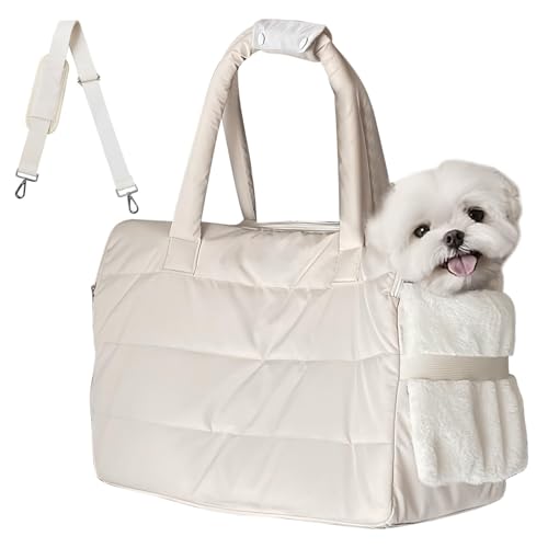 Generic Tragetasche für Hunde und Katzen, Katzentragetasche, Tragetasche mit verstellbarem Schultergurt, 47 x 32 x 22 cm, tragbar und atmungsaktiv von Generisch