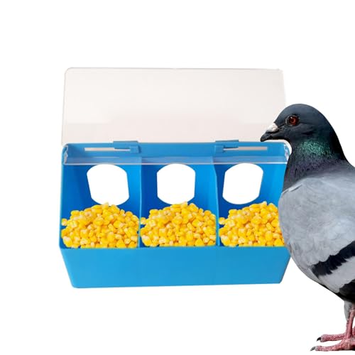 Generic Wachtelfutterstation – Futteraufhängung, Taubenfutterbox mit drei Löchern, verstellbarer Geflügelschlitz-Futterspender, auslaufsichere Haustiernäpfe und Futterspender, Vogelfutter-Futterbox von Generisch