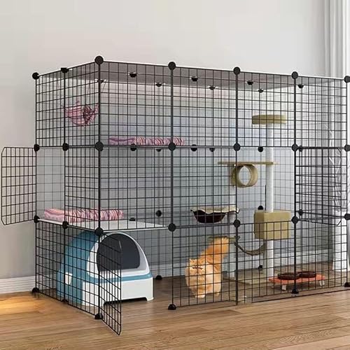 Generic bingomiynhg Katzengehege, Hundekäfige für kleine Hunde im Innenbereich, Haustier-Laufstall für Katzen, abnehmbarer, extra großer Katzenlaufstall, Kleintierkäfig mit Türen (147 x 75 x 110 cm) Generic bingomiynhg Katzengehege, Hundekäfige für kleine Hunde im Innenbereich, Haustier-Laufstall für Katzen, abnehmbarer, extra großer Katzenlaufstall, Kleintierkäfig mit Türen (147 x 75 x 110 cm) von Generisch