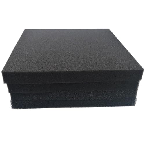 Generico Biologischer Filterschwamm für Aquarien – schwarzer biochemischer Schaum für Aquarium/Teich/Skimmer (30 PPI,50 x 12 x 2 cm) von Generisch