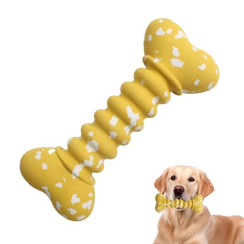 Generico Hundespielzeuge Bone Bone - DURE E TEETHING TEETHING | Ungiftiger unzerstörbarer Kauknochen aus Gummi für kleine und große Hunde, interaktives Zahnbissspielzeug, oss von Generisch