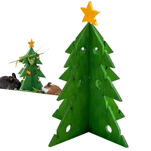 Generico Meerschweinchen Heu Tür 'Weihnachtsbaum - Fütterungsspielzeug Für Kaninchen - Spielzeug Zur Tierreicherung von Generisch