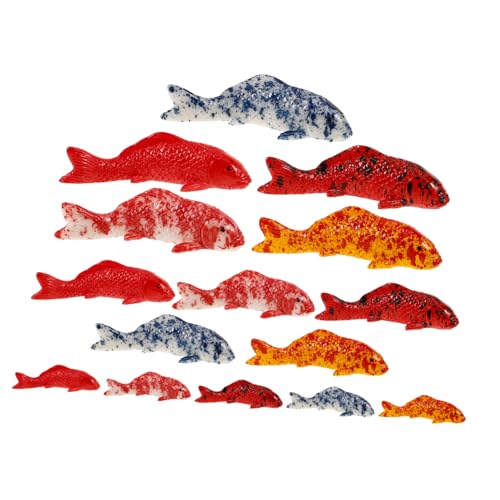 Generisch 15 Stück Simulierte Fischornamente Koralle Verstecke Realistischer Tank Neon Anlage Aquarienschmuck Künstlich Kühler Bausatz Fischfutter Zubehör Für Aquarien Figuren Harz von Generisch