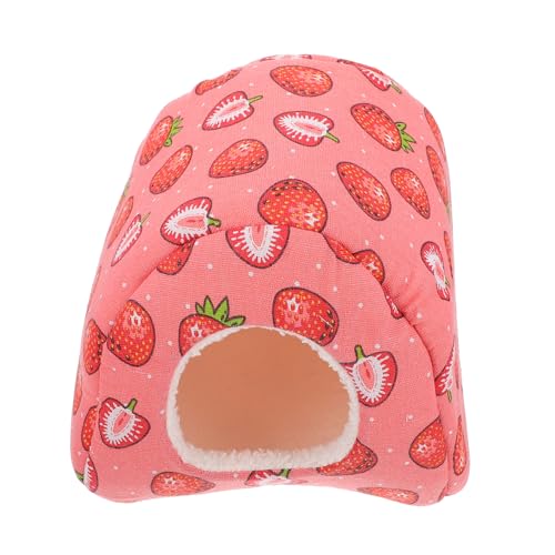 Generisch 1stk Hamsternest Hängematte Ratte Großer Hamsterkäfig Tierheim Für Meerschweinchen Hamsterbettwäsche Hamsterstreu Versteckt Sich Vlies Frettchen Stall Heu Rosa Stoff von Generisch