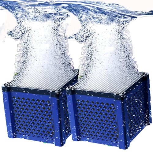 Generisch 2 Stück Aktivkohle Aquarium, Clever Cube Aktivkohle Pferde, Eco-Aquarium Wassertrog Purifier Cube, Aktivkohlefilter Pferdetränke, Aktivkohlefilter Wasser, für Teiche, Vorratstank, Aquarium von Generisch
