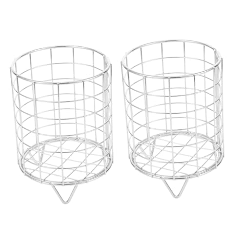 2 Stück Kaninchen - meerschweinchen - heuraufe Netz TIPP Käfige Hühnerfutter Frettchen Rennmaus Hasenheu Hamster Futterspender Heufütterung Heu - futterball Küken Schmiedeeisen Silver von Generisch