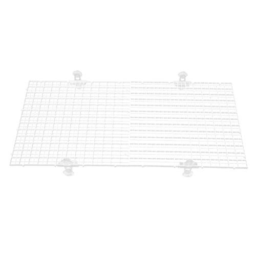 Generisch 2St Aquariumabdeckung Tank Fischnetz mit langem Griff Bausatz Filter für Fischteiche Pumpe Haken Aquarium Trennwand warmhalteplatten Aquarientrenner Gitterteiler Plastik Weiß von Generisch