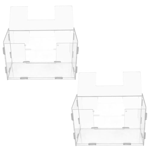 Futterbecken für Meerschweinchen 2 Stück Acryl-futterspender für Kaninchen Hasenfutterspender Sicher Praktisch Heimtierbedarf für Kleintiere von Generisch
